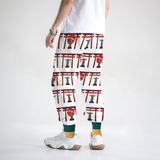 Baile de Tokyo "Torii+Cristo" Unisex Baggy Jogger Pants "White"