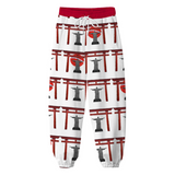 Baile de Tokyo "Torii+Cristo" Unisex Baggy Jogger Pants "White"