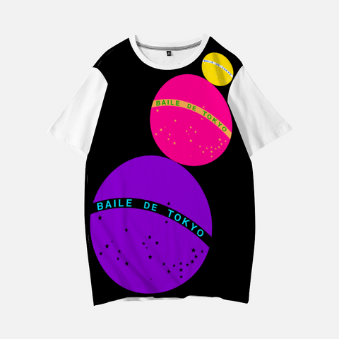 Baile de Tokyo "Universo e Planetas Coloridas" Pop T-Shirts 復刻Tシャツ