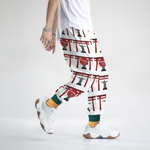 Baile de Tokyo "Torii+Cristo" Unisex Baggy Jogger Pants "White"